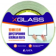 Лента двухсторонняя ПП X-Glass 50мм x 5м