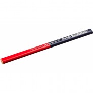 ЗУБР КС-2 Двухцветный строительный карандаш, красно-синий, 180 мм, твердость H