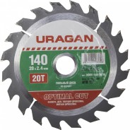 URAGAN Optimal cut 140х20мм 20Т, диск пильный по дереву