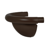 Заглушка универсальная полукруглая AquaSystem темно-коричневый RR32 150/100