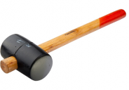 Киянка "SPARTA" 680гр, черная резина, обратная деревянная ручка