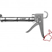 ЗУБР полукорпусной пистолет для герметика Профессионал, хромированный, 310 мл