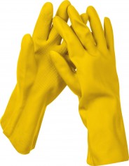 STAYER OPTIMA перчатки латексные хозяйственно-бытовые, размер XL, с х/б напылением, рифлёны