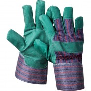 STAYER XL, зеленые, искусственная кожа, перчатки рабочие