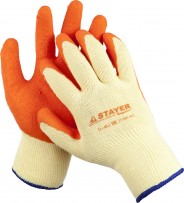 STAYER S-M, 10 класс, рельефное латексное покрытие, перчатки трикотажны