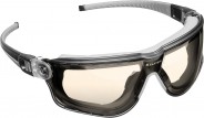 KRAFTOOL SG-5H Прозрачные очки защитные открытого типа, непрямая вентиляция, поликарбонатная монолинза, двухкомпонетные регулируемые дужки