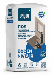 Bergauf Boden Nivelir 25 кг Тонкослойный самонивелирующийся пол для любых, в том числе слабых низкомарочных оснований