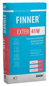 Шпатлевка цементная финишная белая FINNER® EXTER 41 W
